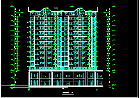 青岛景苑工程六号楼建筑CAD设计施工图纸